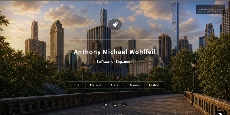 Updated personal website preview